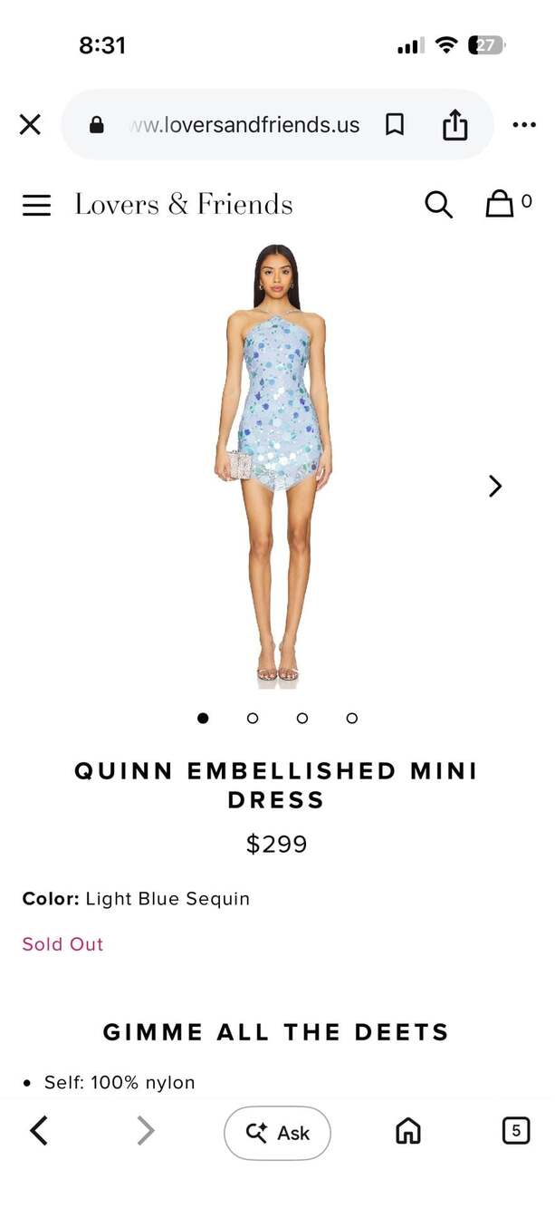 Quinn Embellished Mini Dress